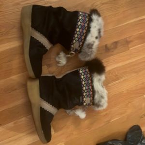 Tenica Shoes/ Vintage Tenica Apress Ski Fur Boots Women 41 Made in Italy